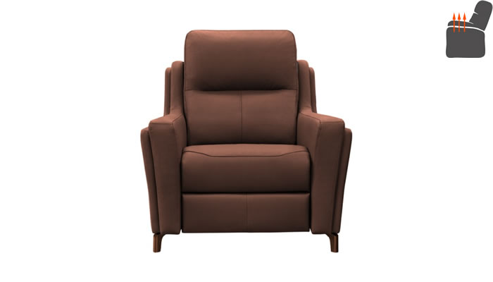 Parker Knoll Portland Armchair Heated Seat Como Oak Leather Mahogany Leg